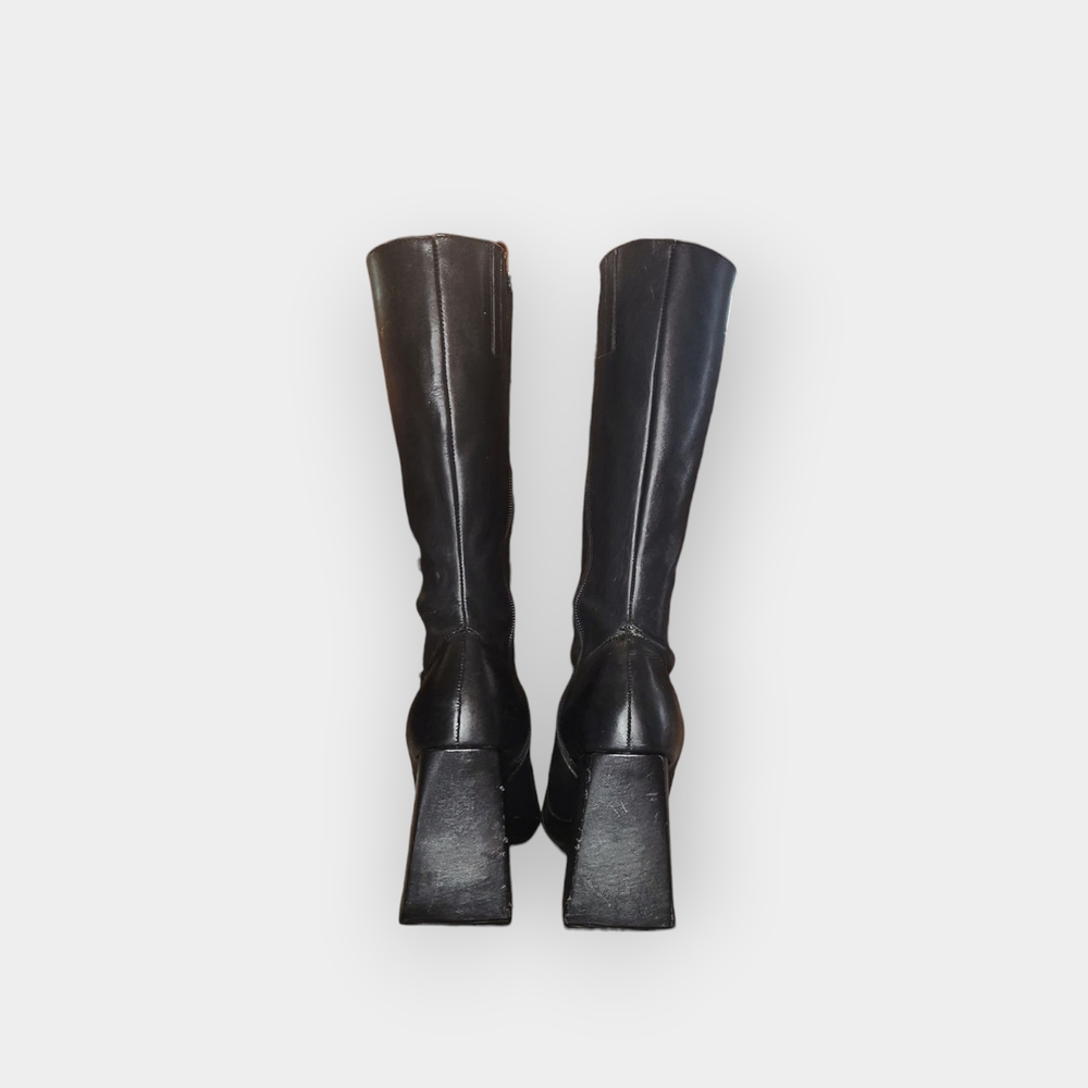Vintage Steve Madden Latoya Leather Platform Boots! - Picture 5 of 9